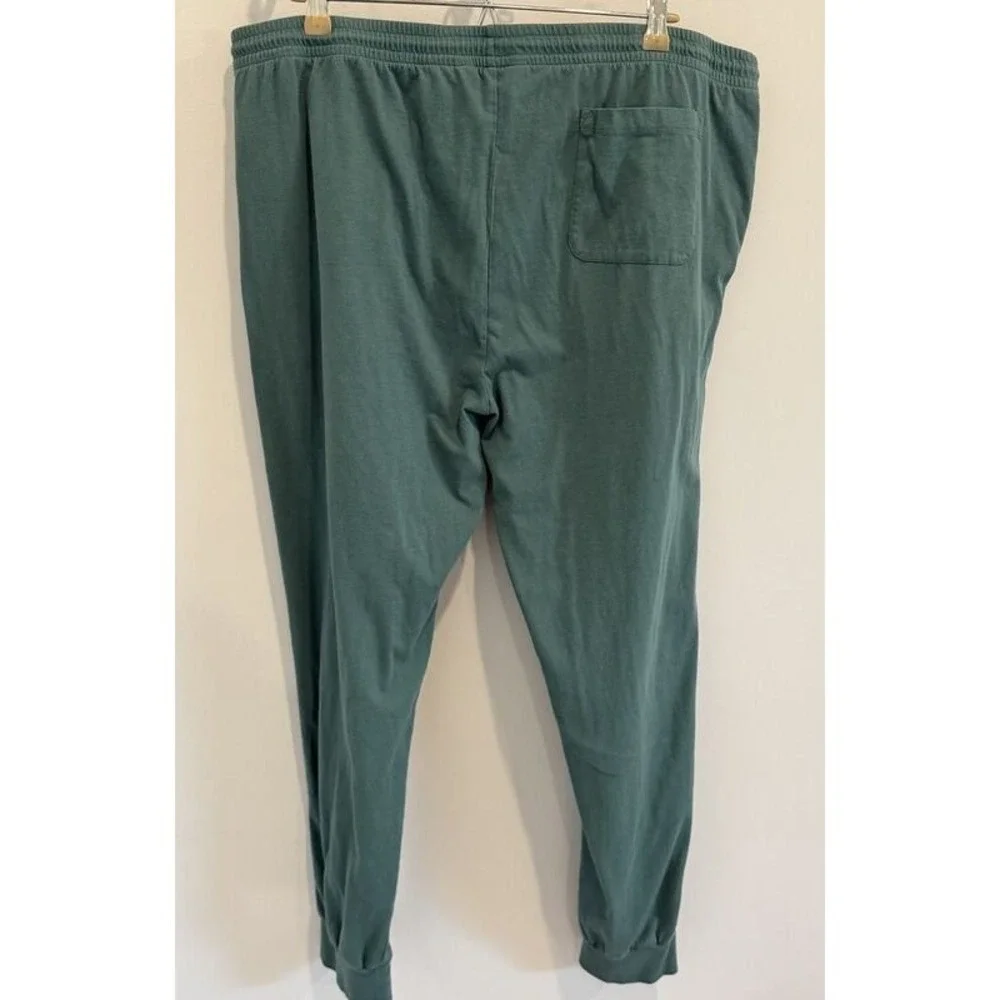 J Crew‎ Knit Goods Mens Drawstring Soft Jogger Pants Green Cotton XL Slim